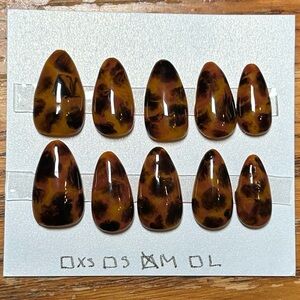 Brown and Black Tortoise Shell Press-On Nails